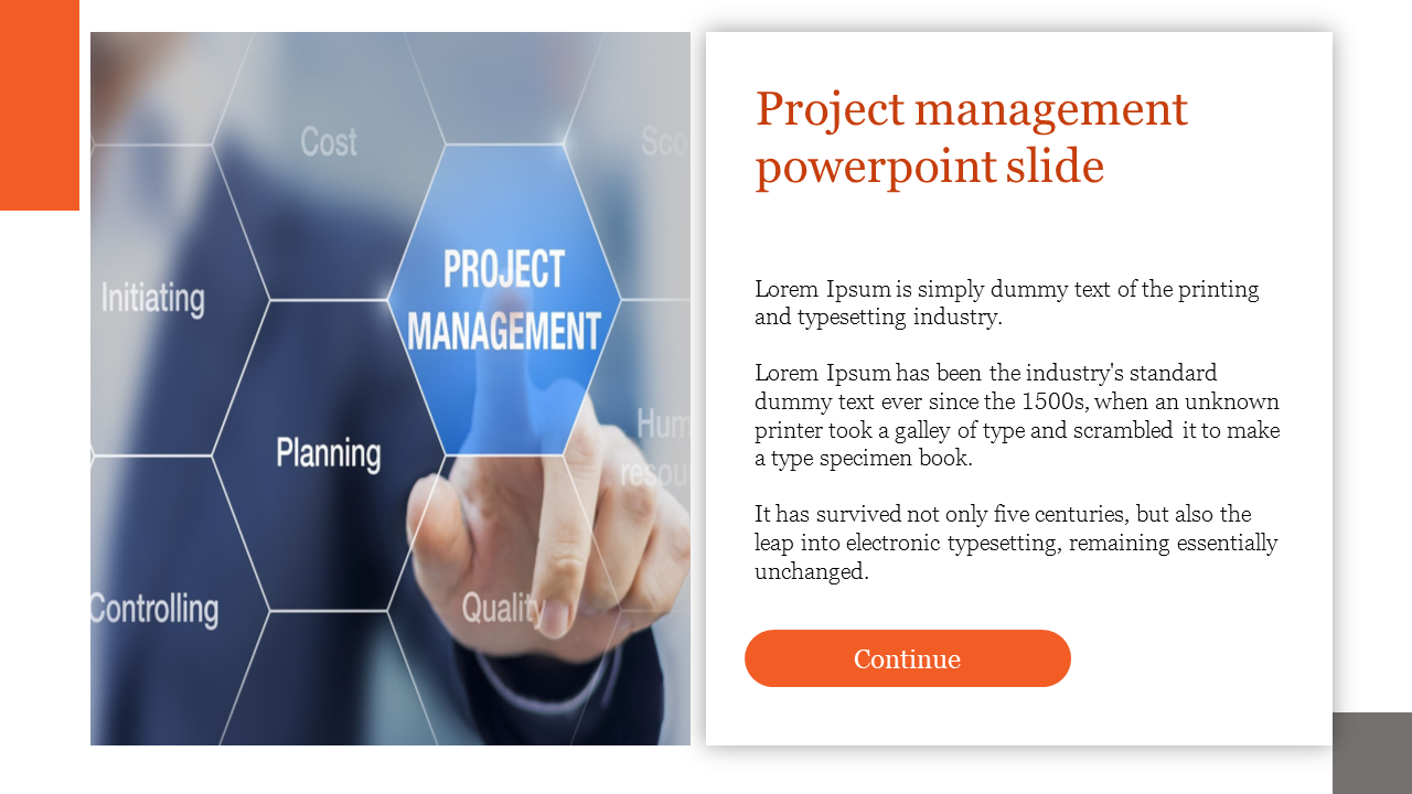 Project Management PowerPoint Slide Template and Google Slides