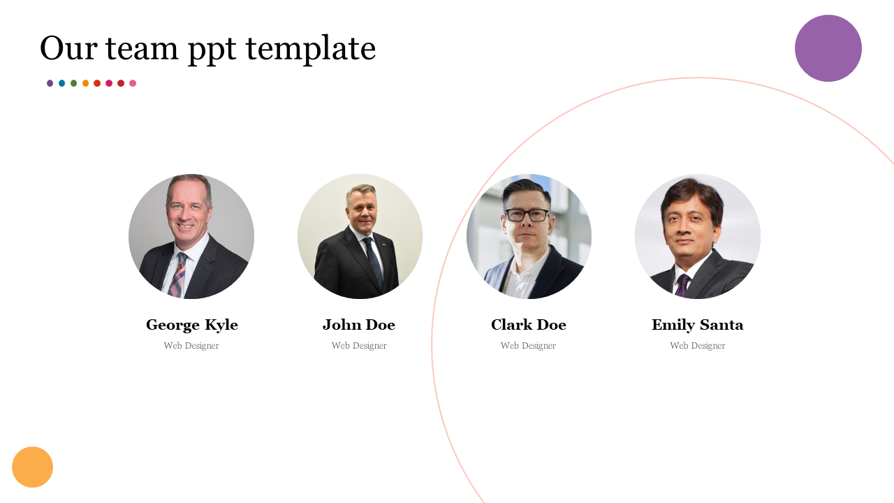 Our Team PPT Template and Google Slides for Project Overview