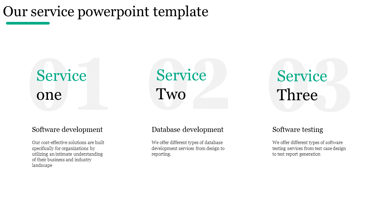 Our Service PPT and Google Slides Template Presentation 