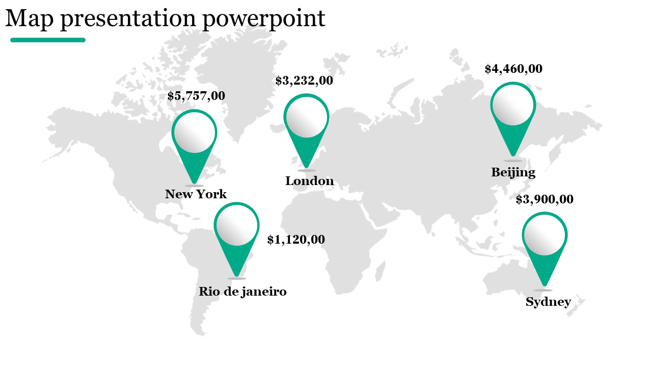 Visual Map Presentation PowerPoint Template for Reports