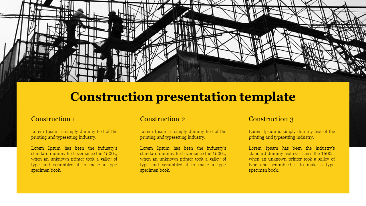 Best Construction Presentation PowerPoint and Google Slides