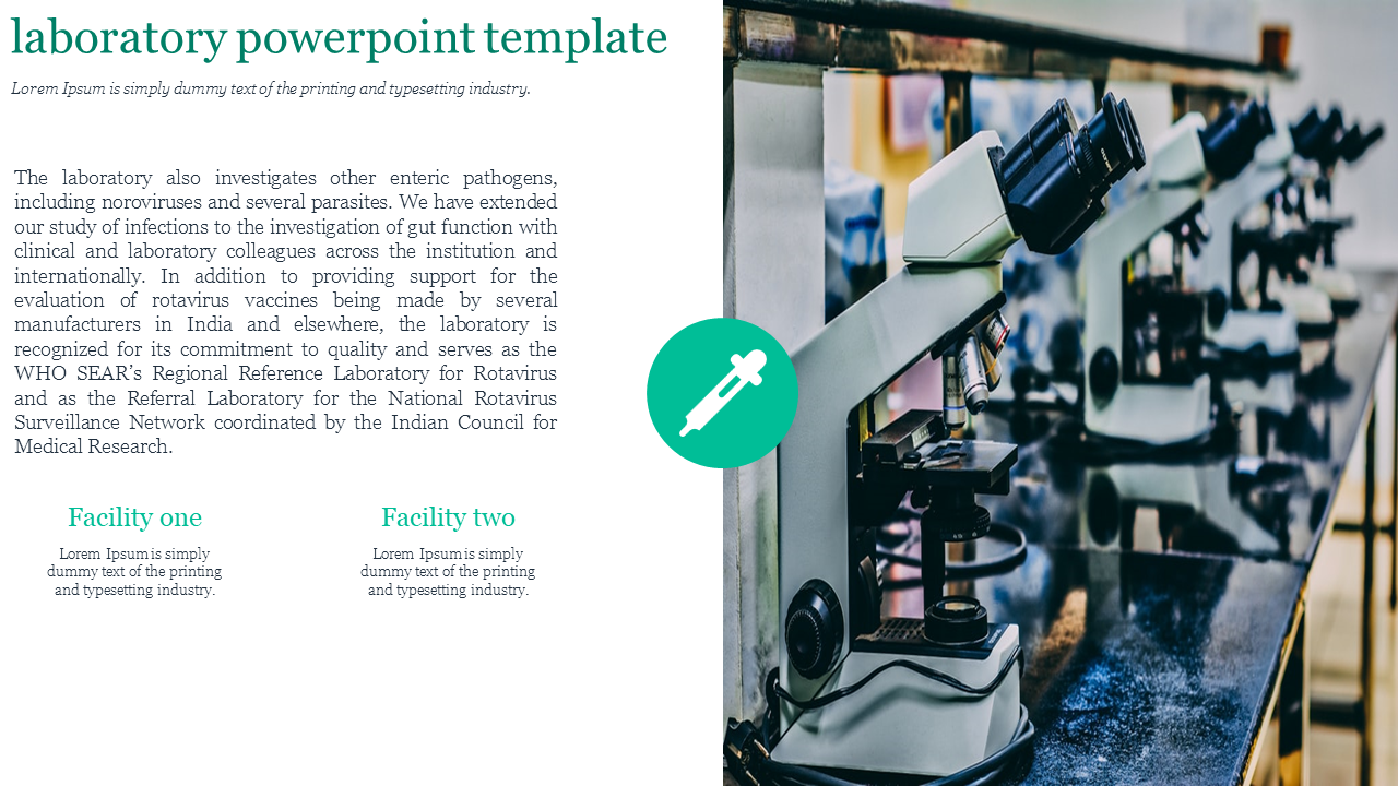 Medical Laboratory PowerPoint Template And Google Slides