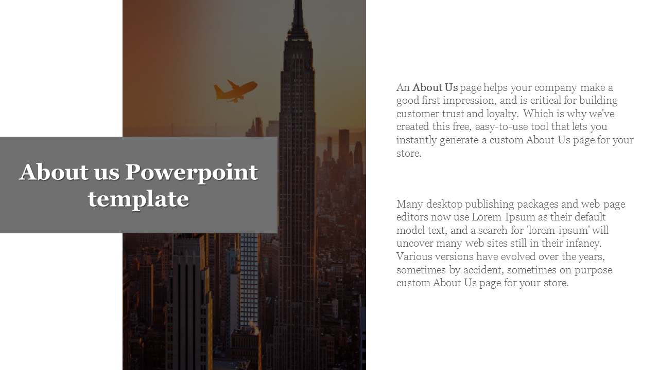 Detailed About Us PowerPoint Template for Company Use