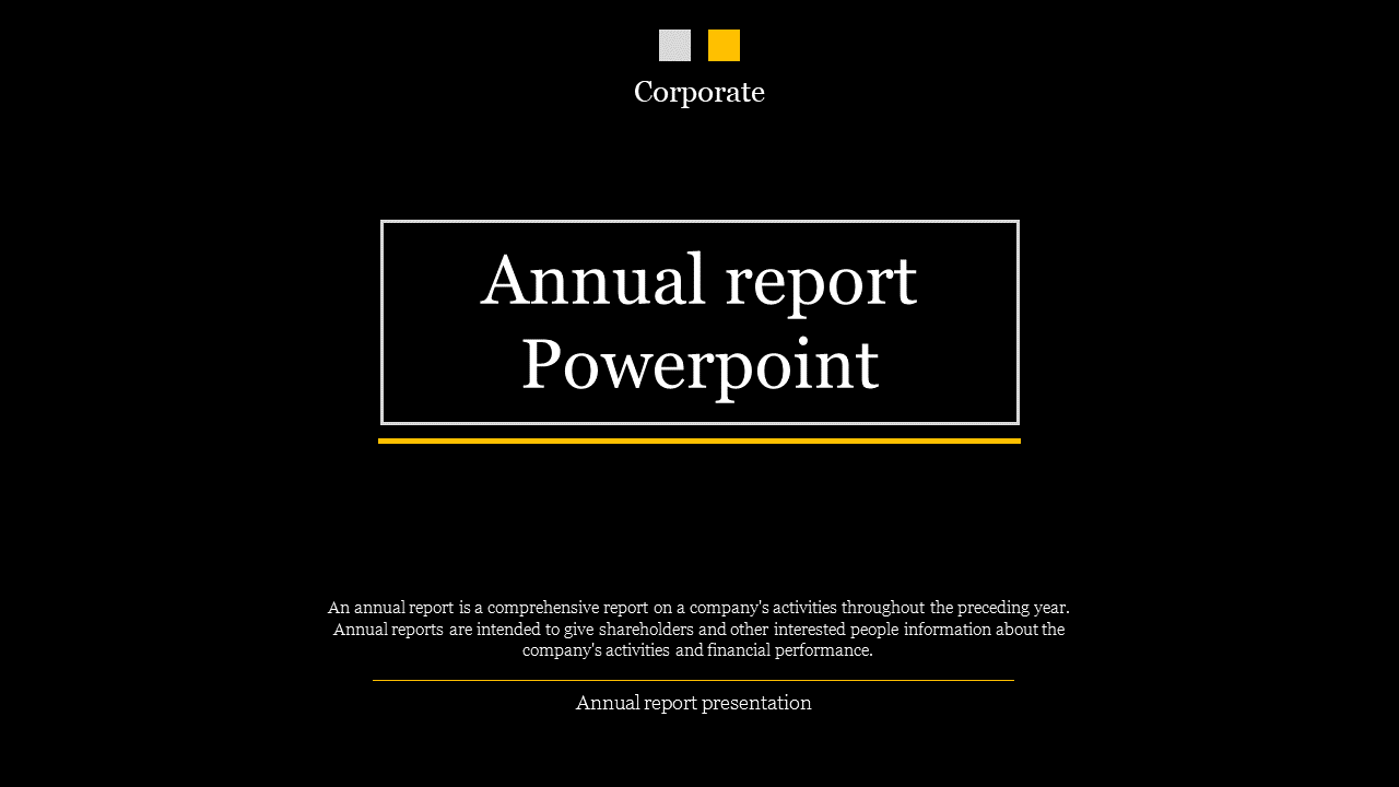 Annual Report PowerPoint template and Google Slides Themes