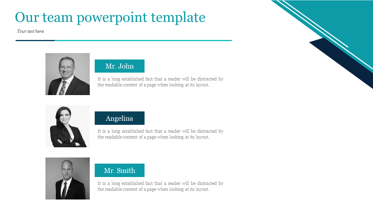 Our Team PowerPoint Template Presentation And Google Slides