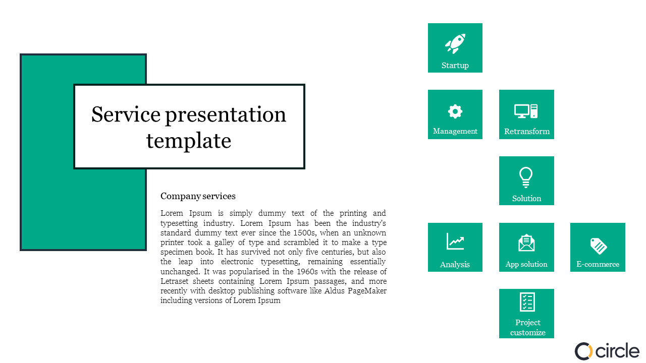 Service PPT Presentation Template for Professional Showcases