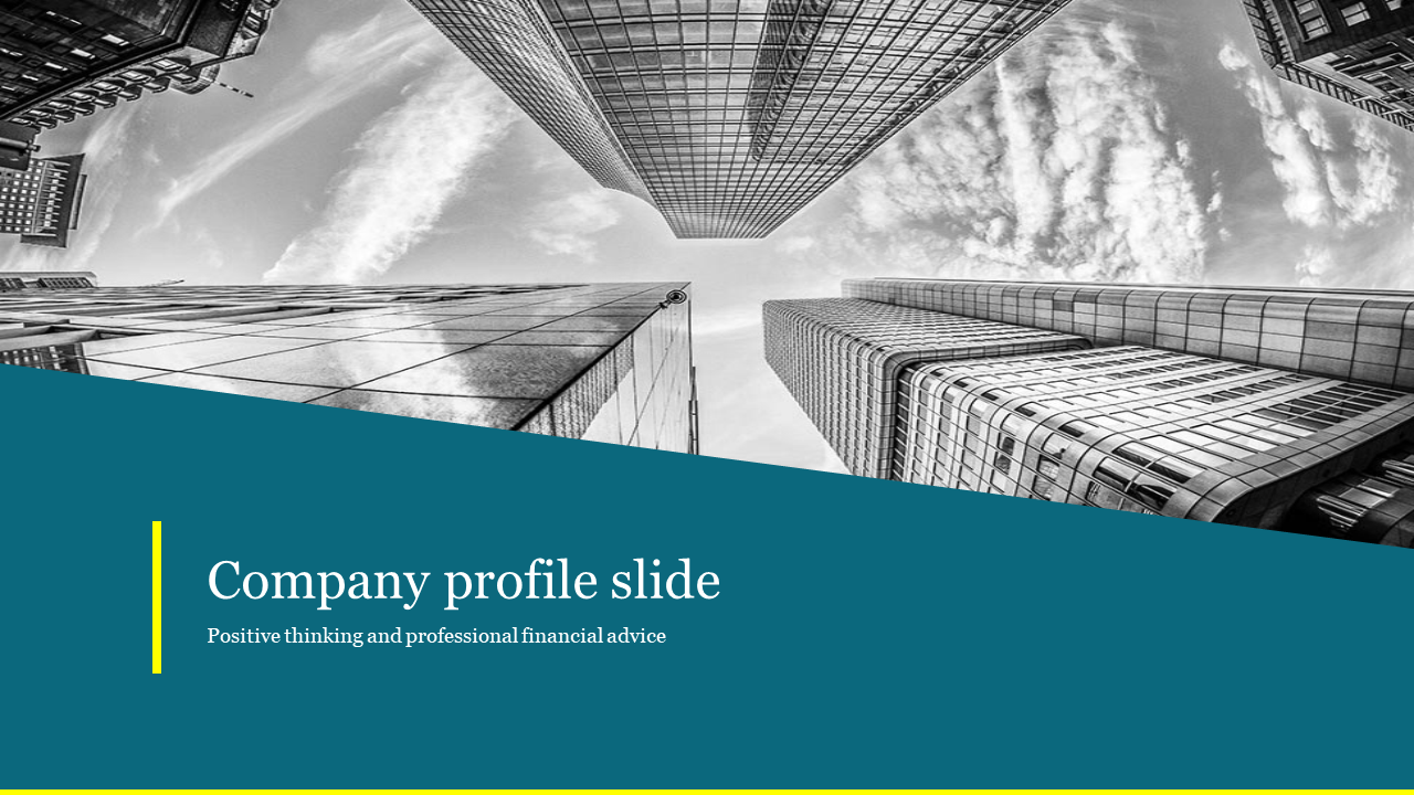 A One Noded Company Profile Slide For Presentation