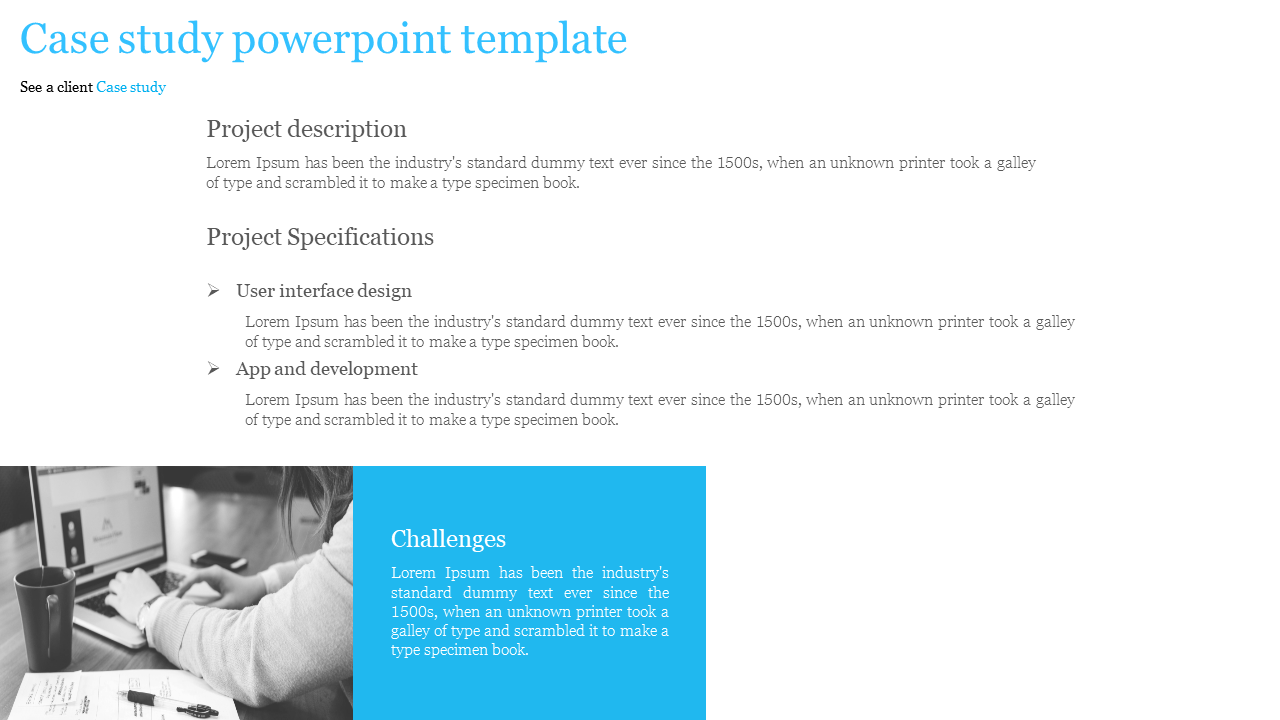 Editable Case Study PowerPoint Template And Google Slides