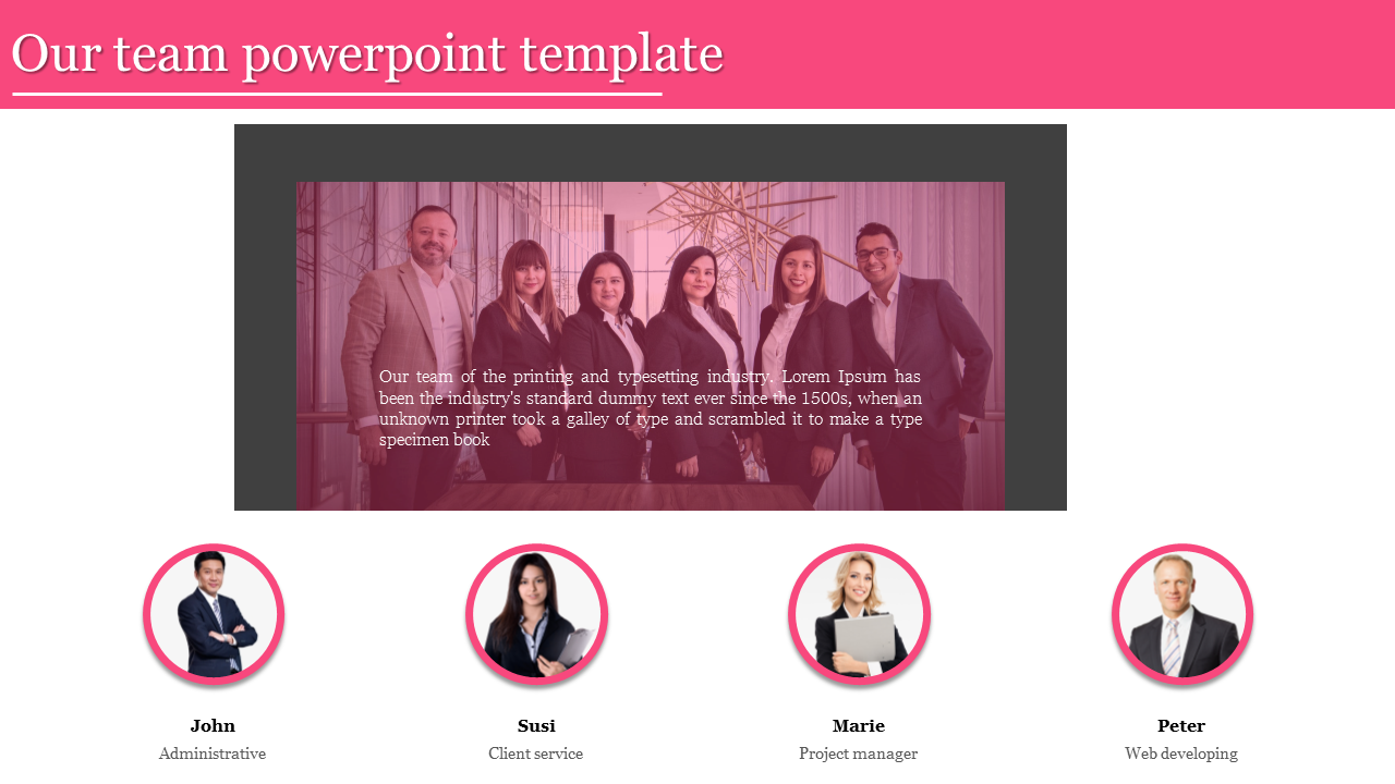 Our Team PowerPoint Template for Effective Introductions