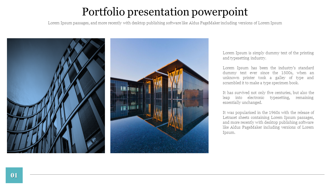 Affordable Portfolio PowerPoint Template and Google Slides Themes