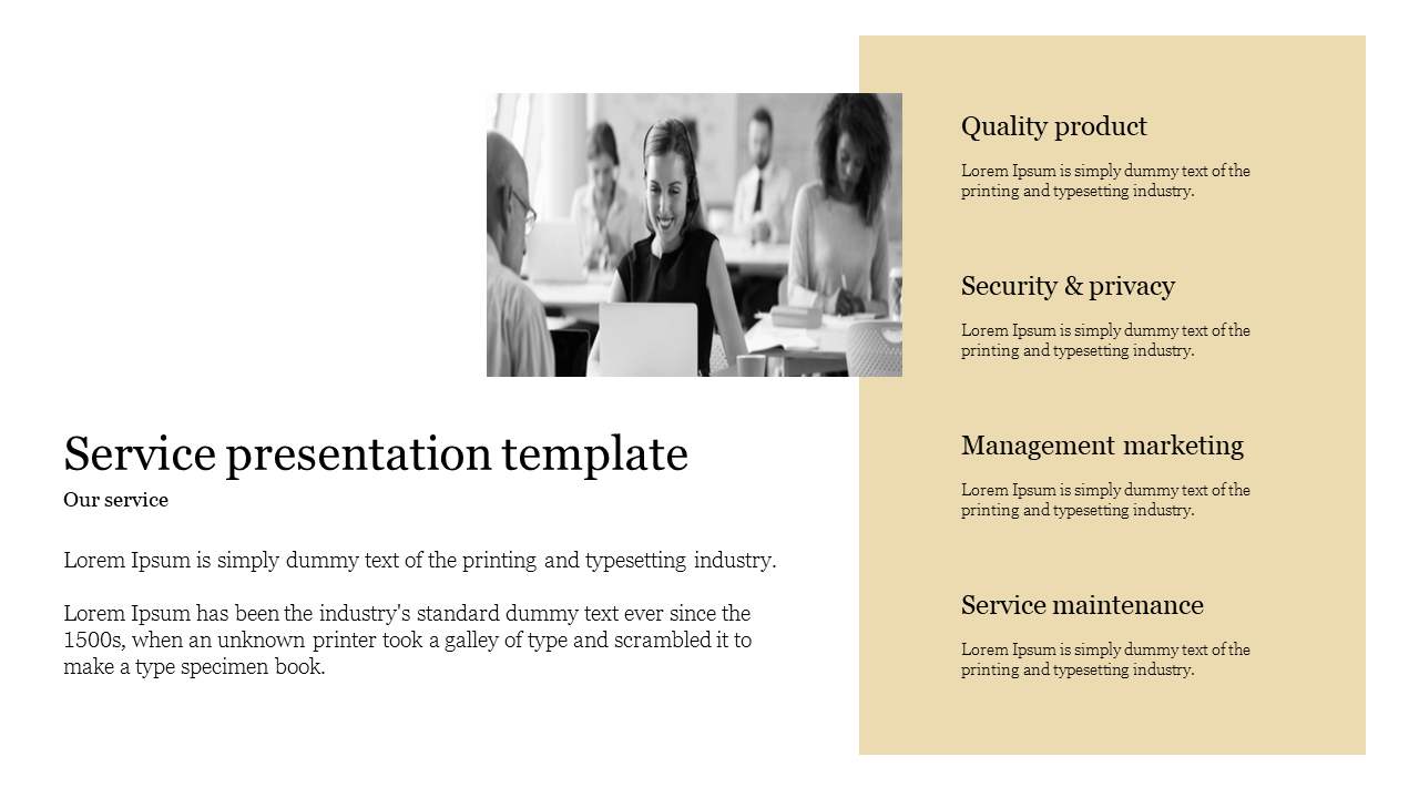 Editable Service Presentation Template and Google Slides Themes