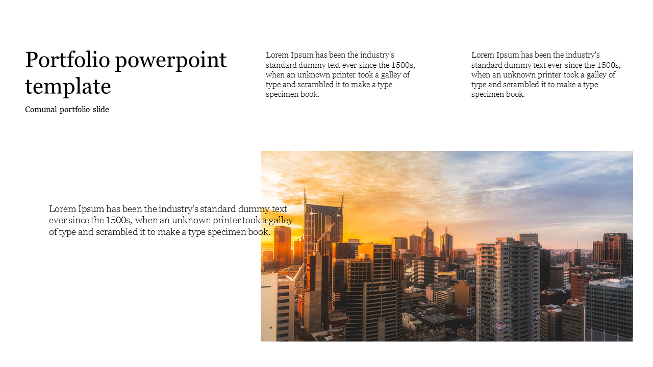 Eye-catching Buildings Portfolio PowerPoint Templates