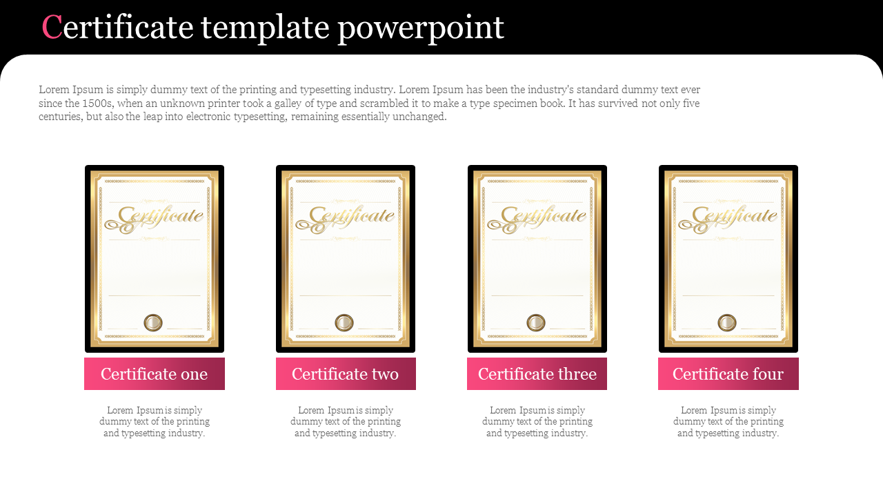 Concise Certificate PowerPoint and Google Slides Themes