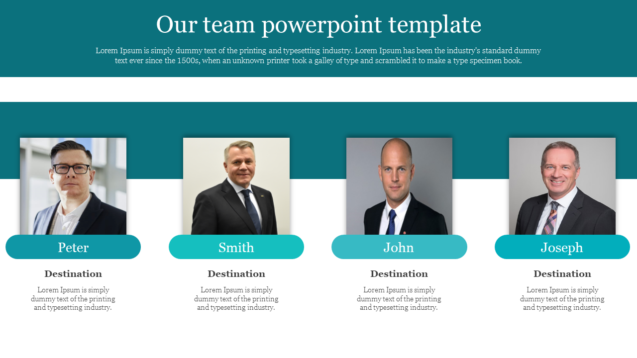 Our Team PowerPoint Template for Professional Introductions