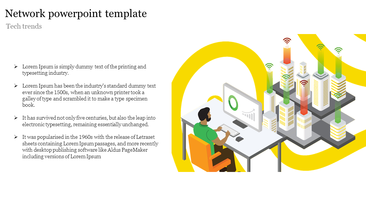 Network PowerPoint Template for Connectivity Planning