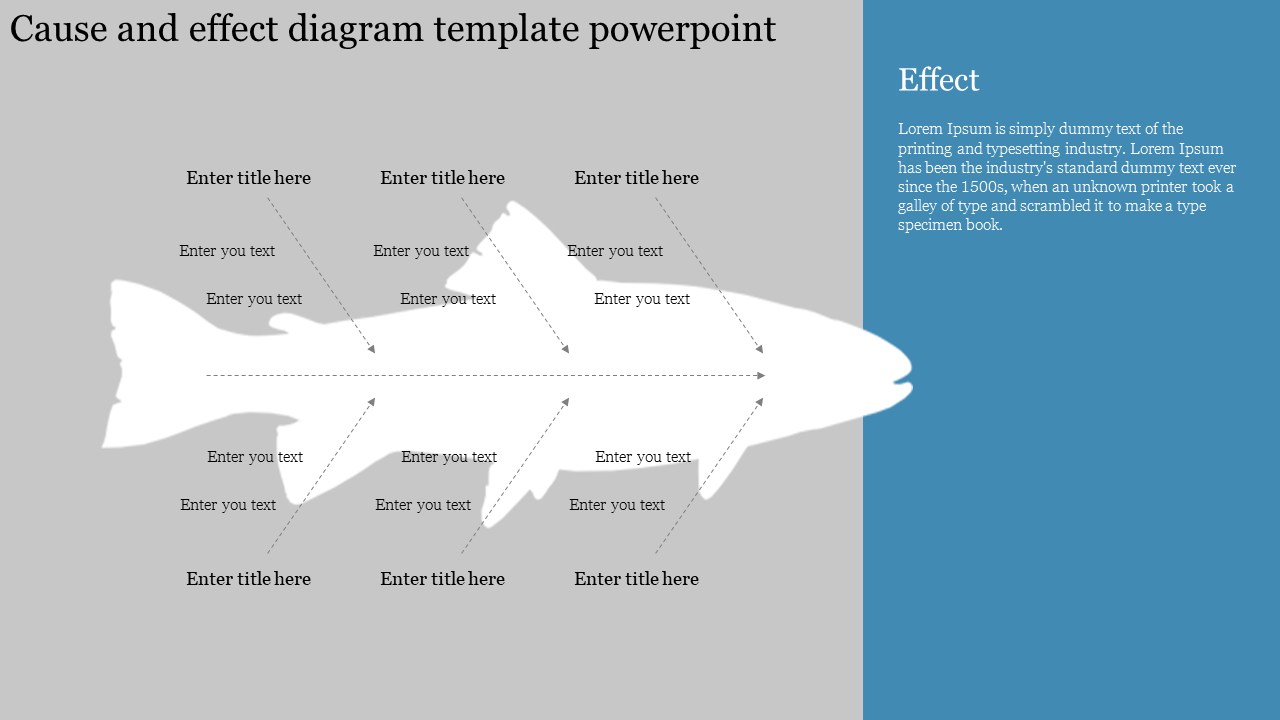 Visionary Cause And Effect Diagram Template PowerPoint