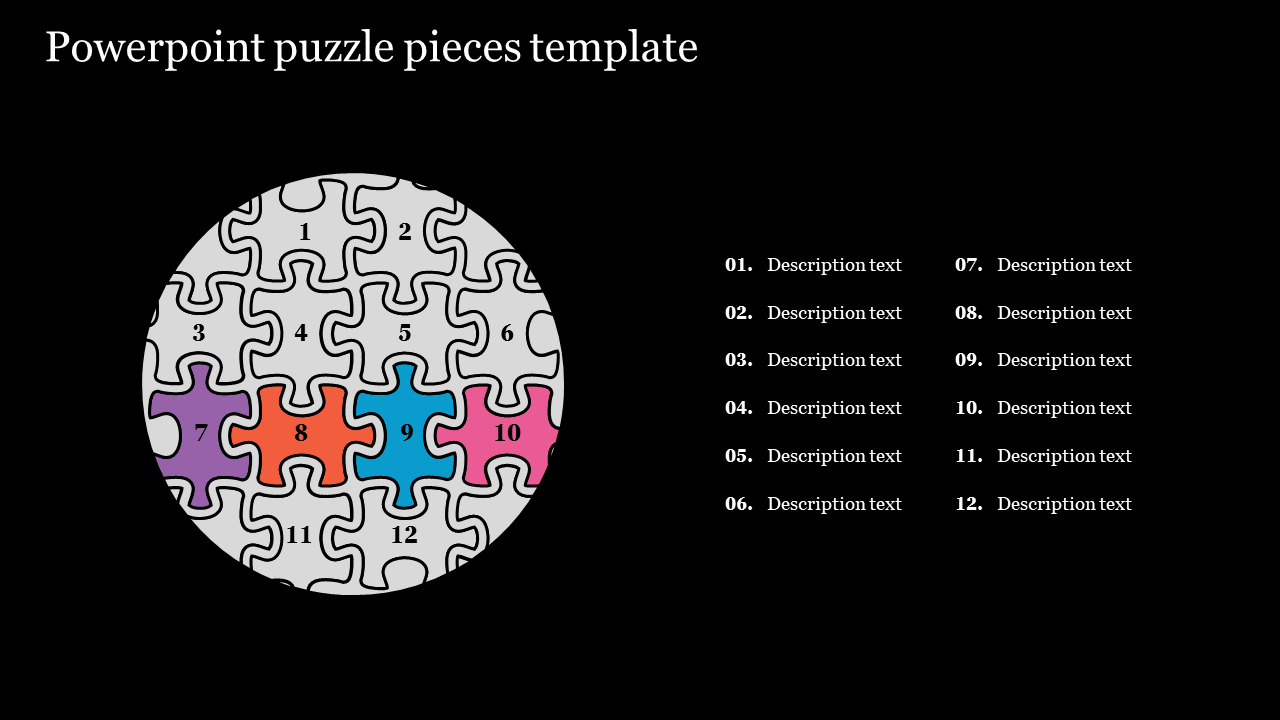 Attractive PowerPoint Puzzle Pieces Template And Google Slides