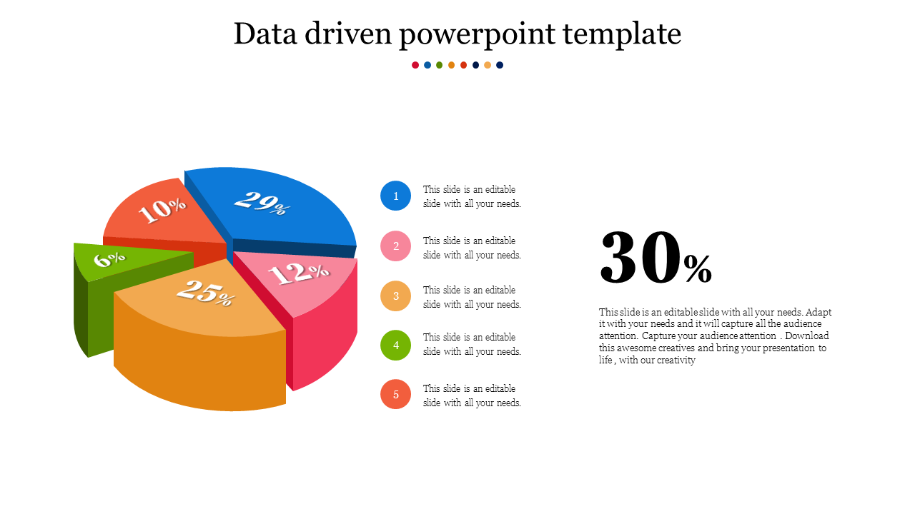 Multicolor Data Driven PowerPoint Template Designs