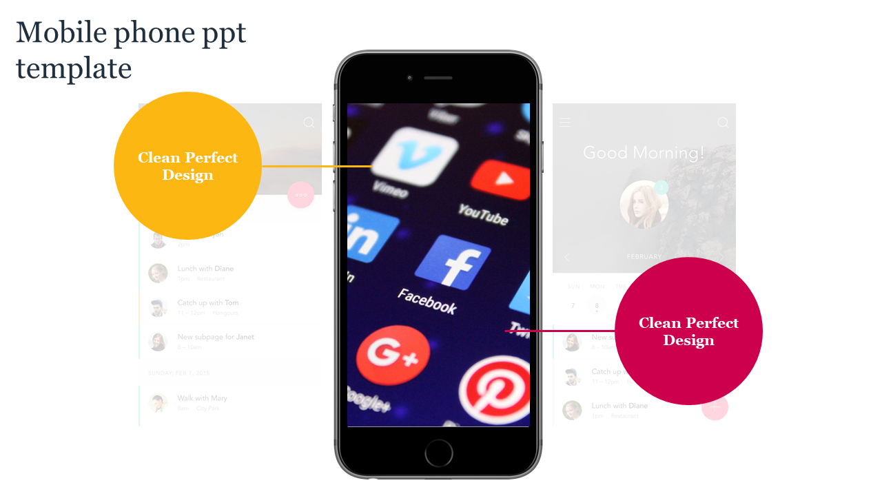 Predesigned Mobile Phone PPT Template For Presentation