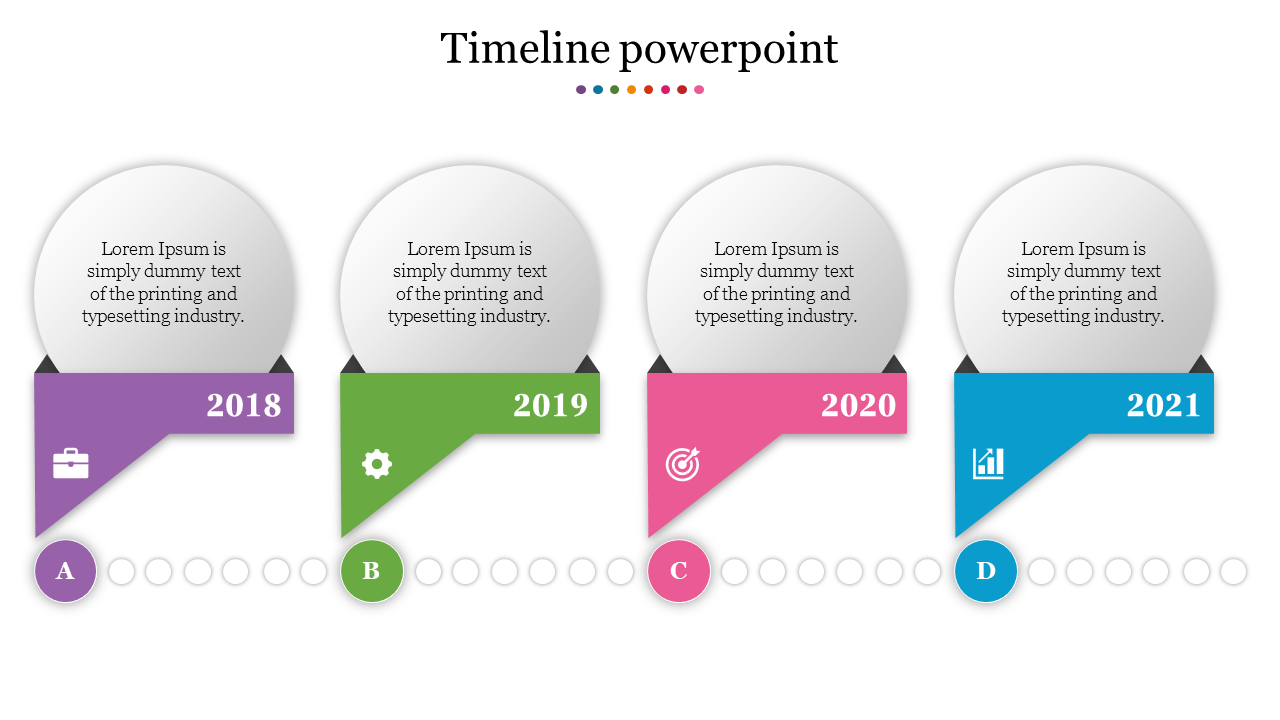 Professional Timeline PowerPoint Template for Projects