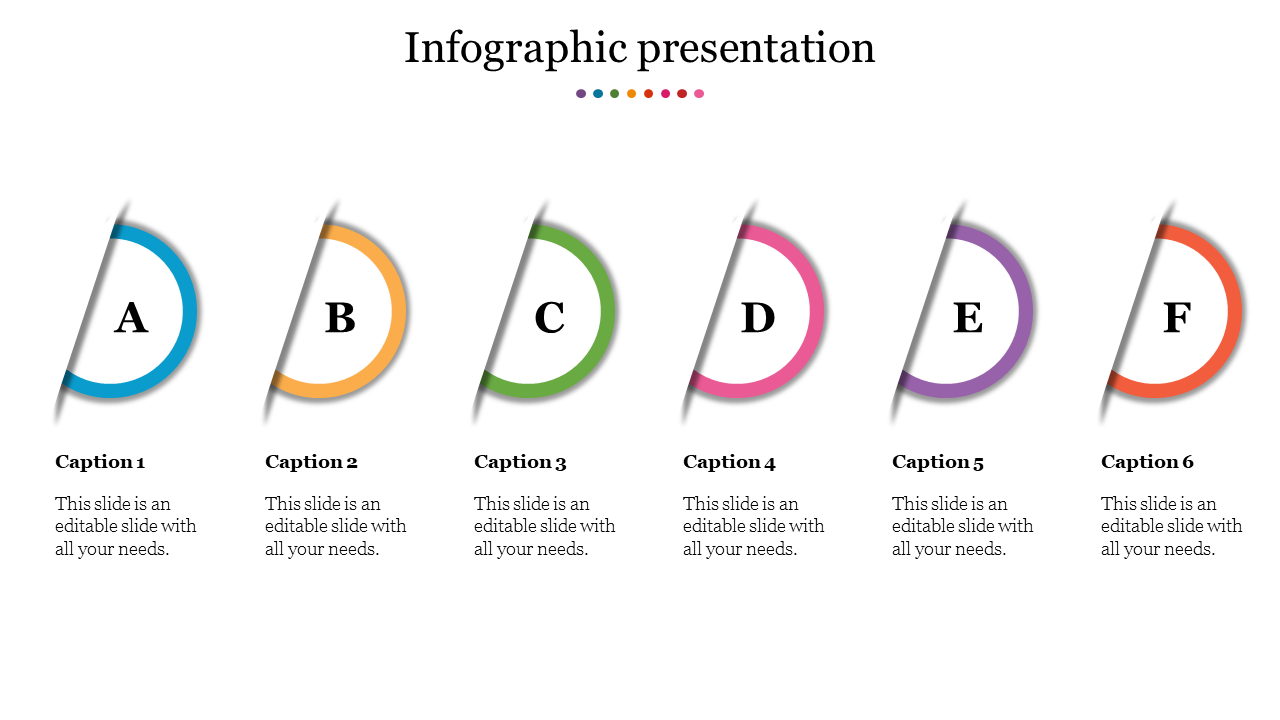 Editable Infographic Presentation In Multicolor Slide