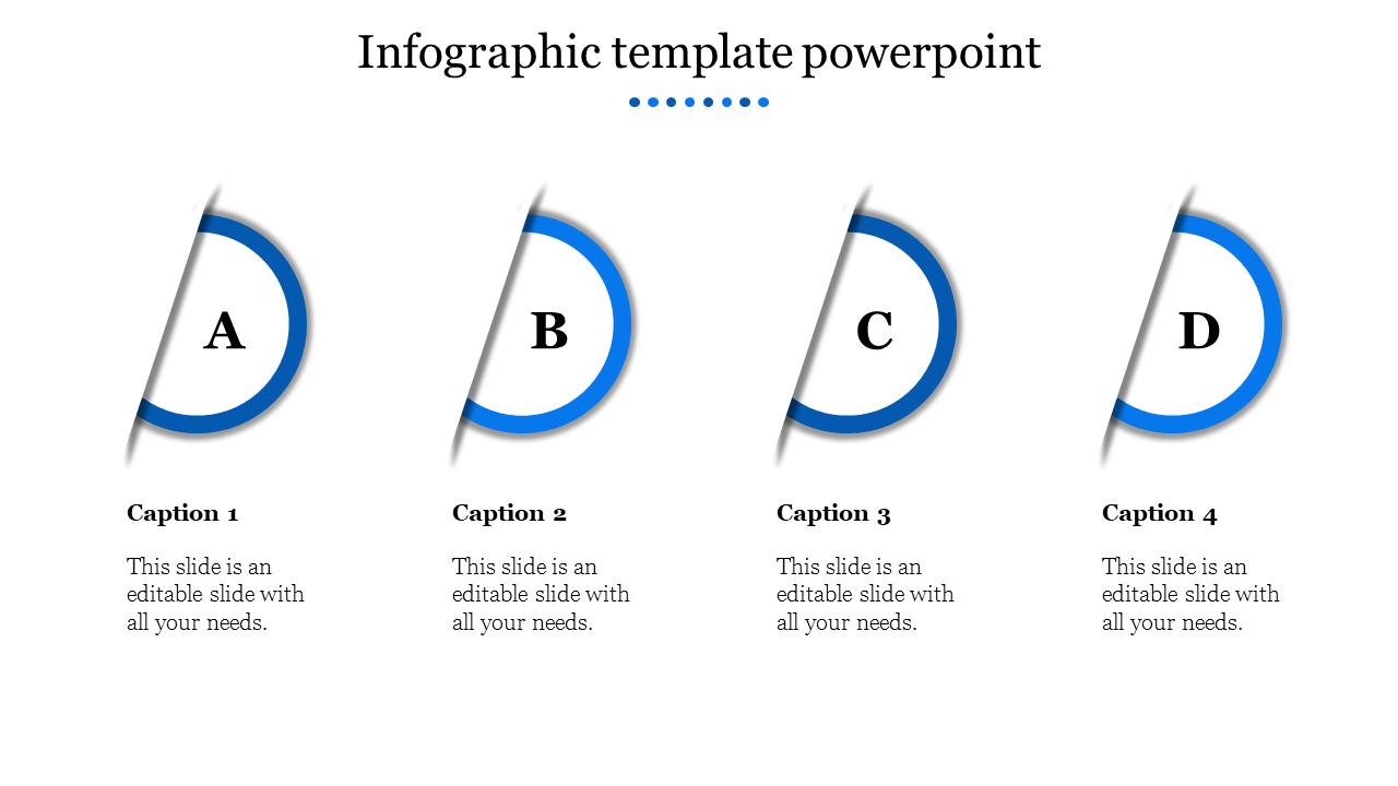 Attractive Infographic Template PowerPoint In Blue Color