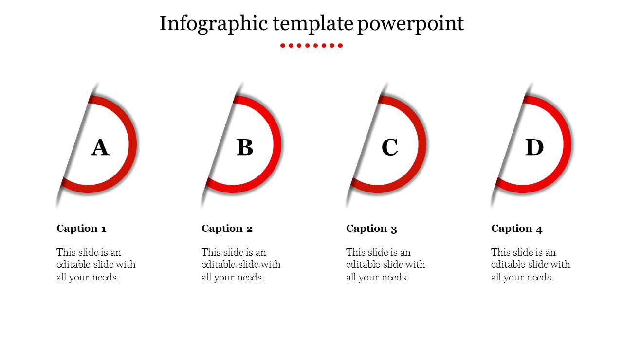 Use Infographic Template PowerPoint With Four Nodes