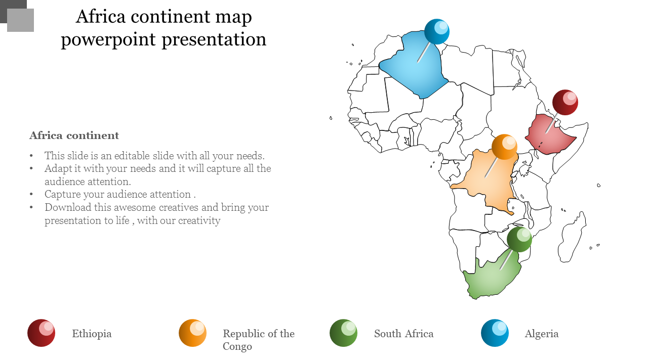 Africa Continent Map PPT Presentation and Google Slides