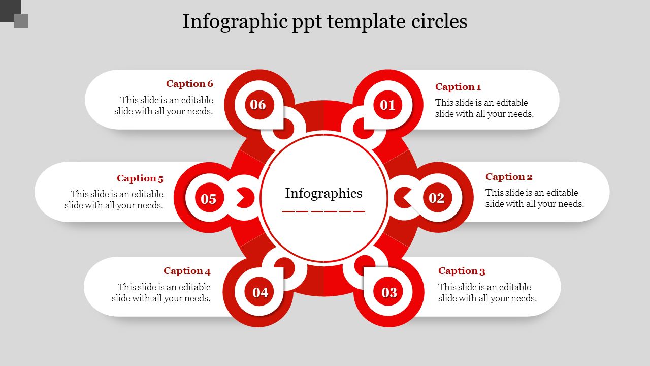 Amazing Infographic PPT Template Circles Model