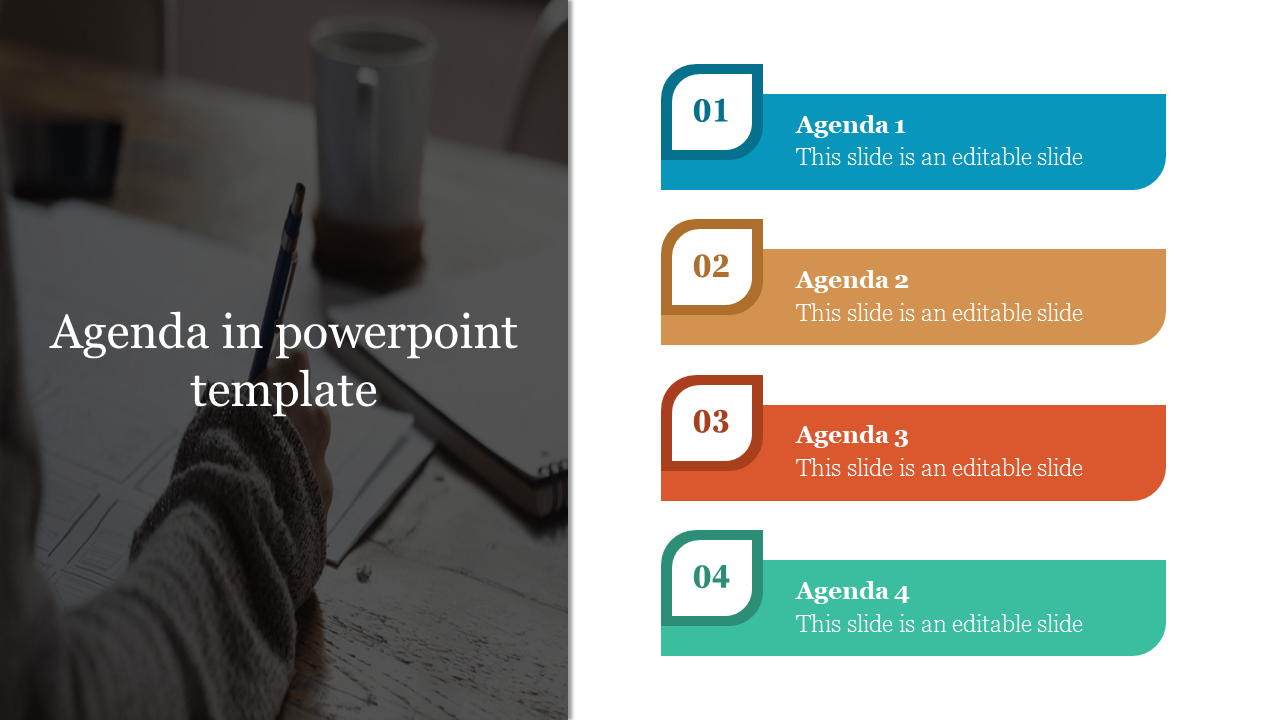 Creative Agenda In Powerpoint Template