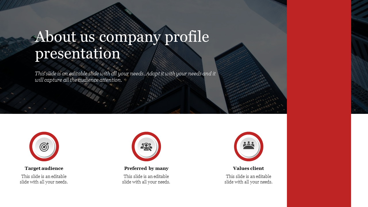 About Us Company Profile Presentation Template Designs