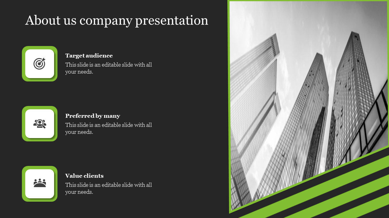 Best About Us Company PPT, Google Slides And Canva Template