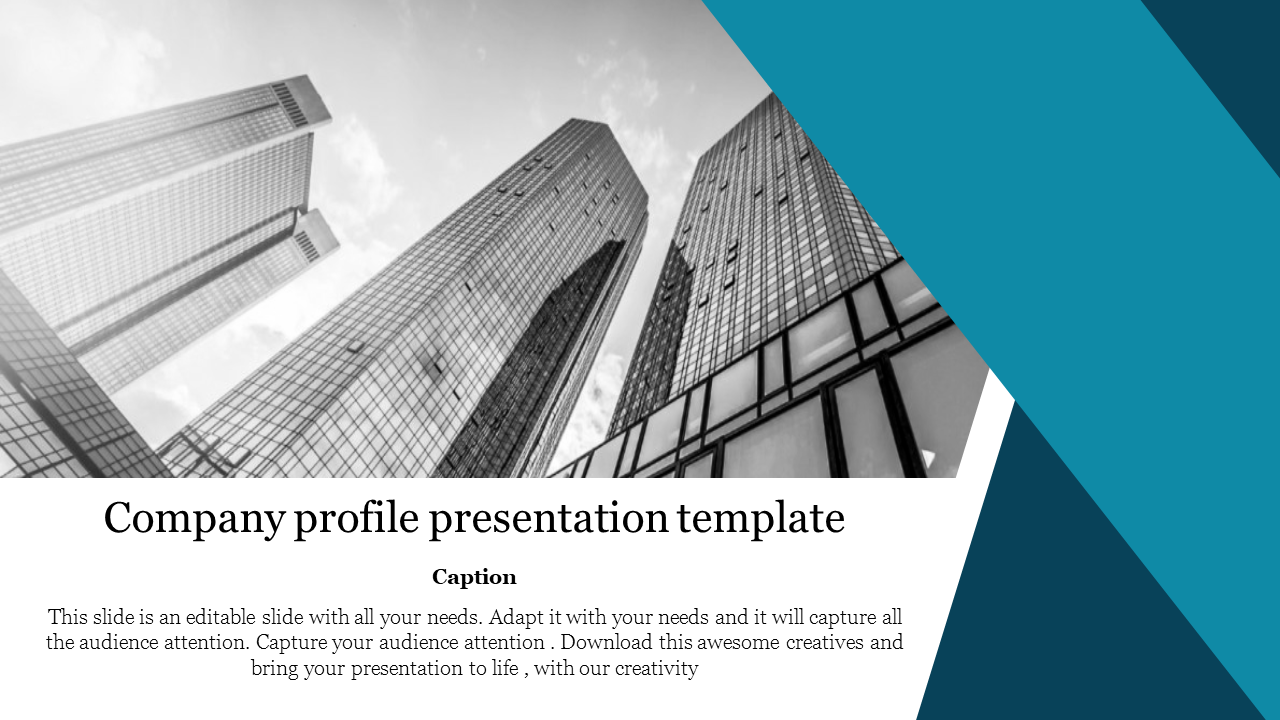 Innovative Company Profile PowerPoint presentation template