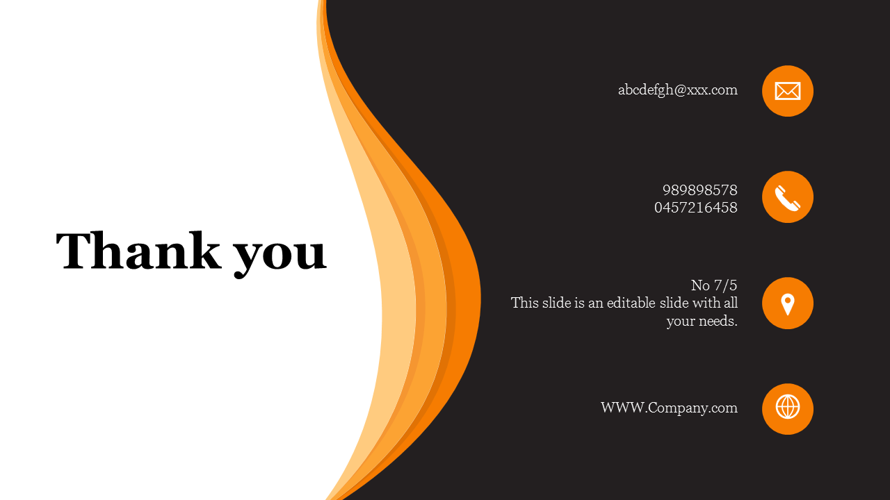 Creative Thank You Slide For Company Presentation