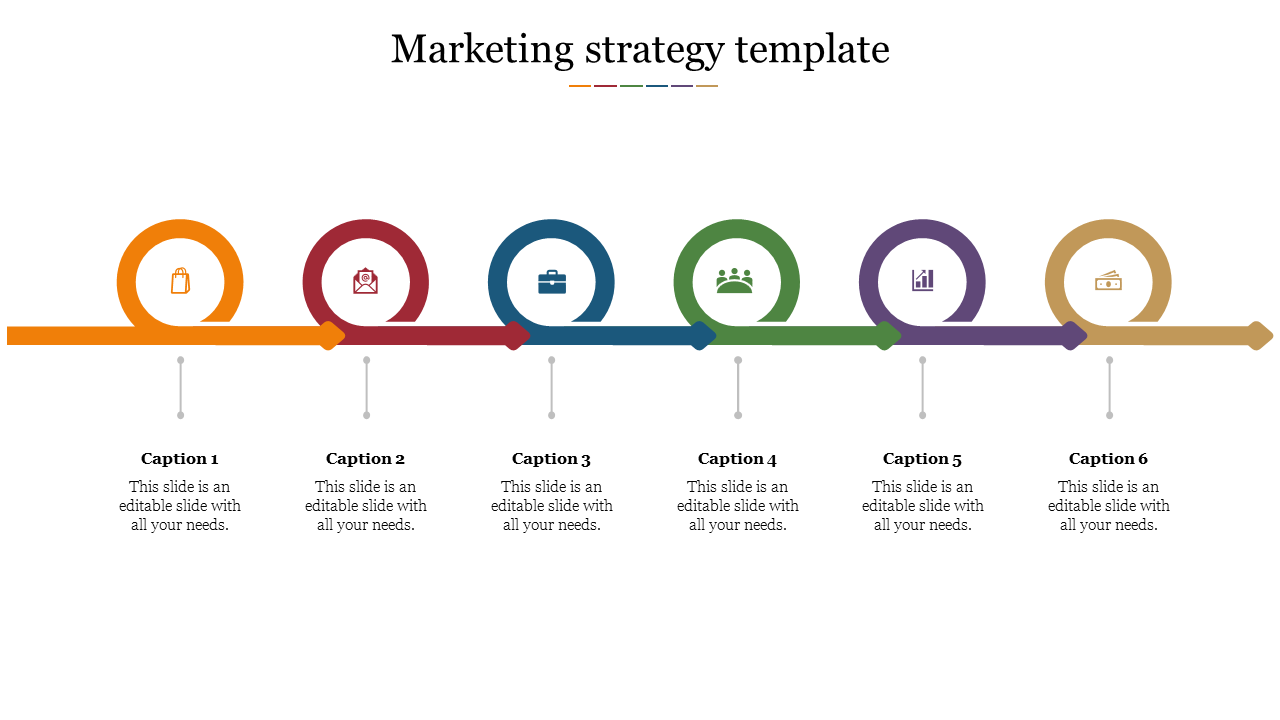 Advanced Marketing Strategy Template Presentation 6-Node