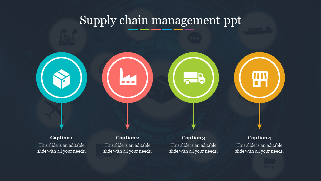 Elegant Supply Chain Management PPT Presentation Template