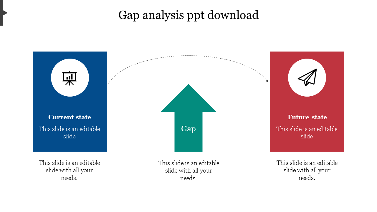 Elegant Gap Analysis PPT Download Slide Template Design