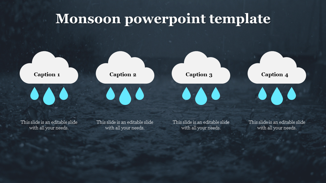 Elegant Monsoon PowerPoint Template PPT Presentation