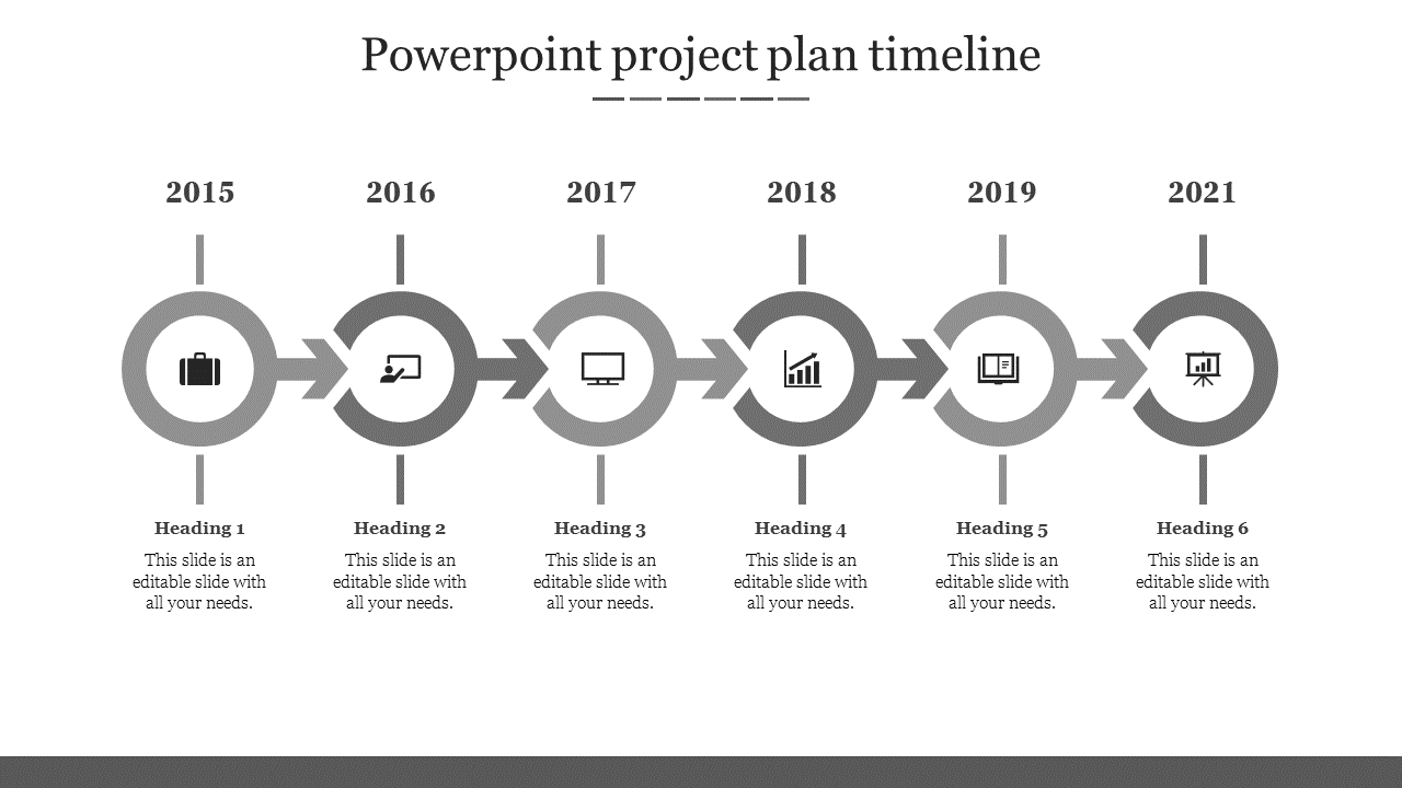 Attractive PowerPoint Project Plan Timeline Presentation