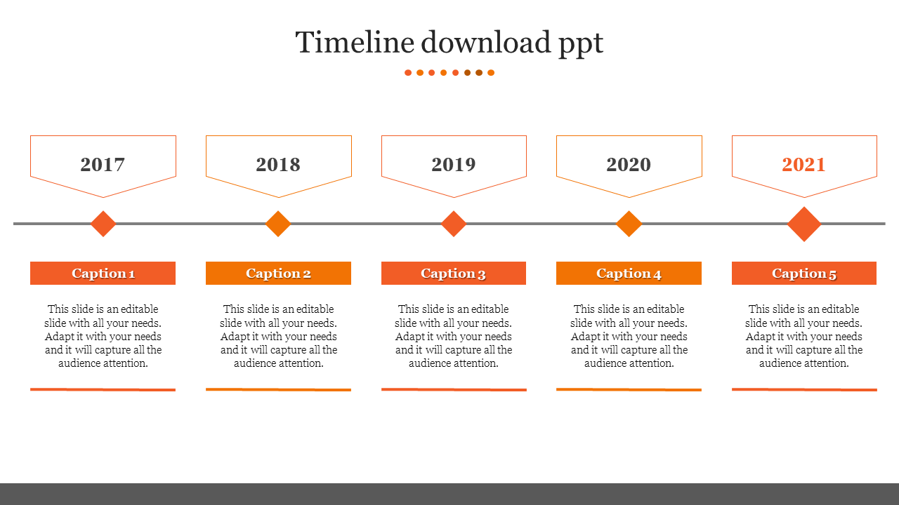 Creative Timeline Download PPT Template Presentation 