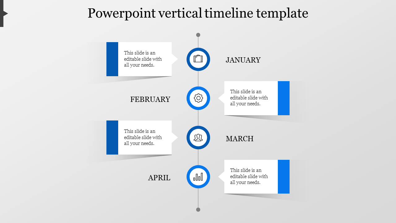 Our Predesigned PowerPoint Vertical Timeline Template