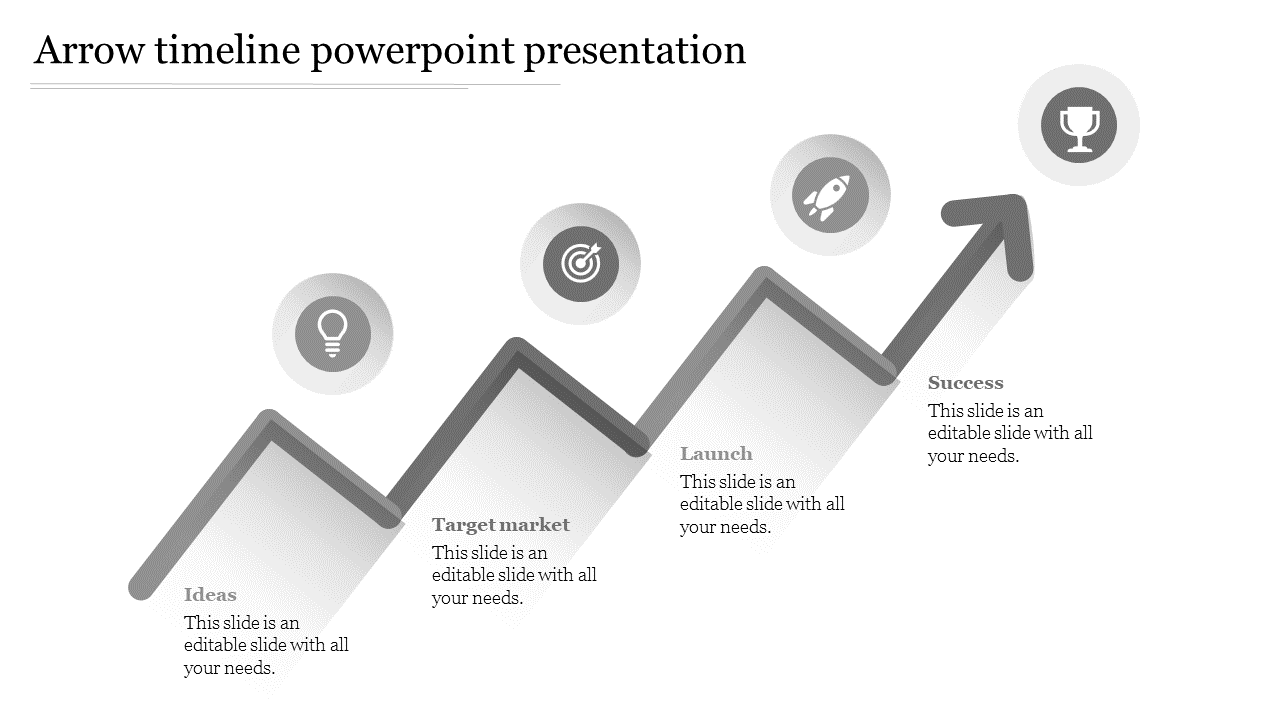 An Innovative Arrow Timeline PowerPoint Presentation