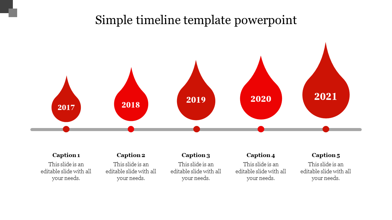 Simple Timeline Template PowerPoint Background Slides