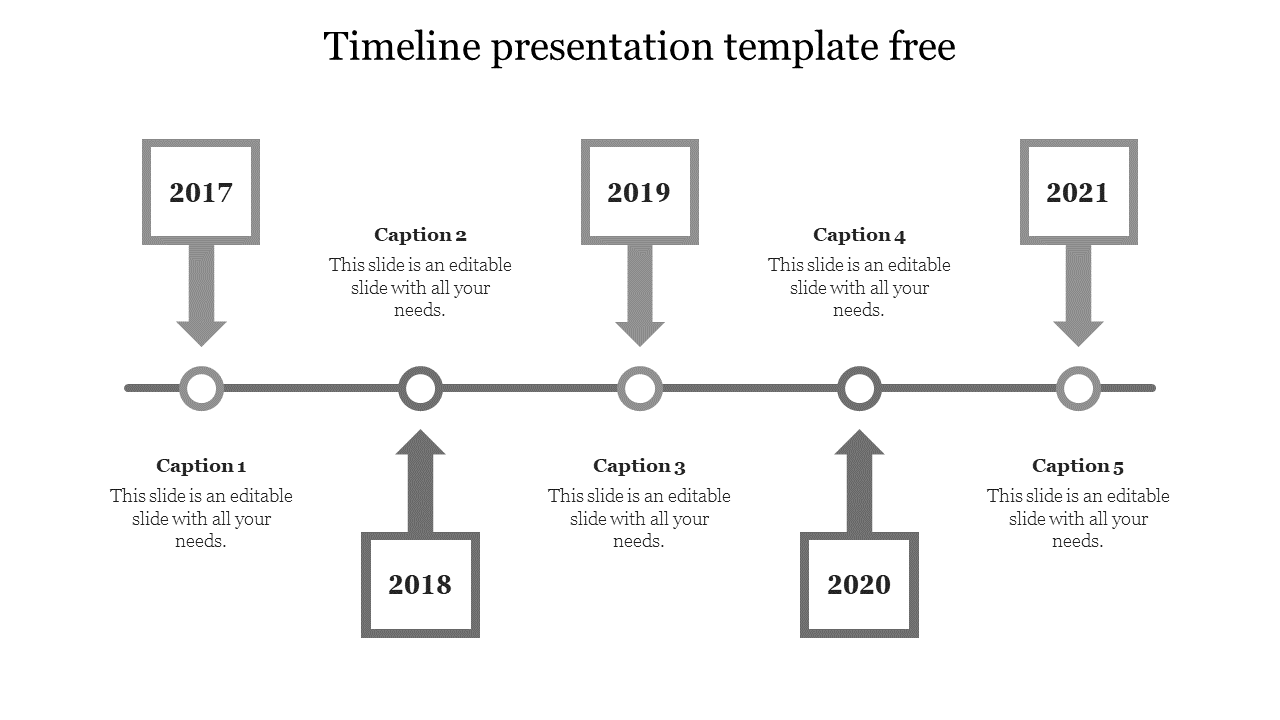 Stunning Timeline Presentation Template Free Slides