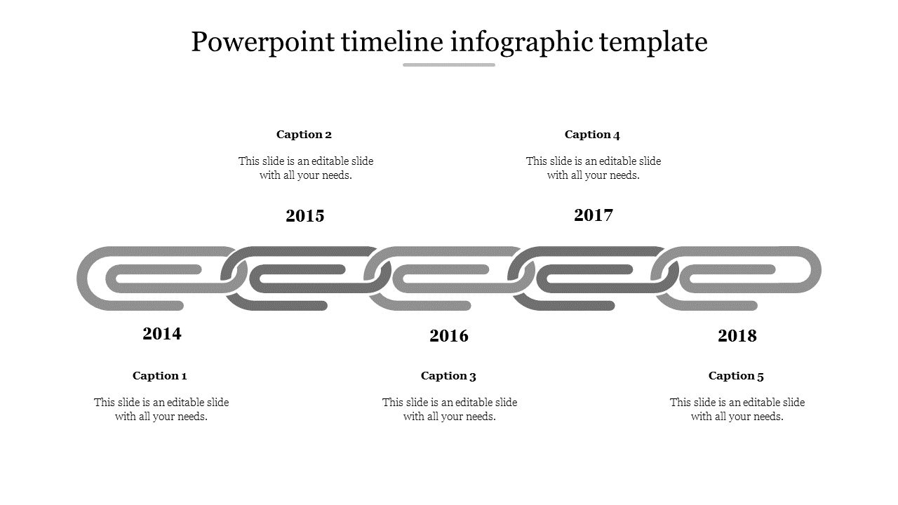 Editable PowerPoint Timeline Infographic Template Slides