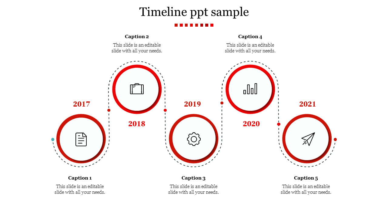 Attractive Timeline PPT Sample For Presentation PowerPoint