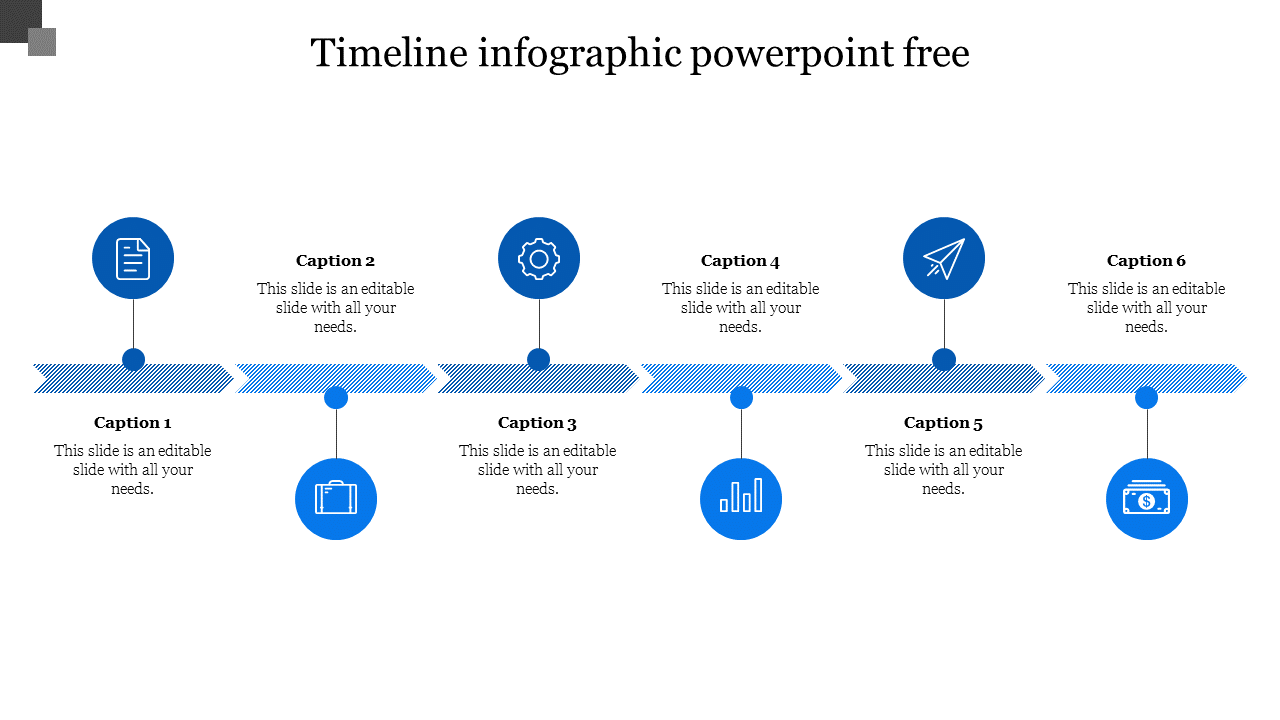 Enrich your Timeline Infographic PowerPoint Free Slides