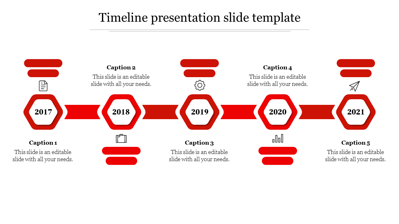 Editable Timeline Presentation Slide Template PowerPoint