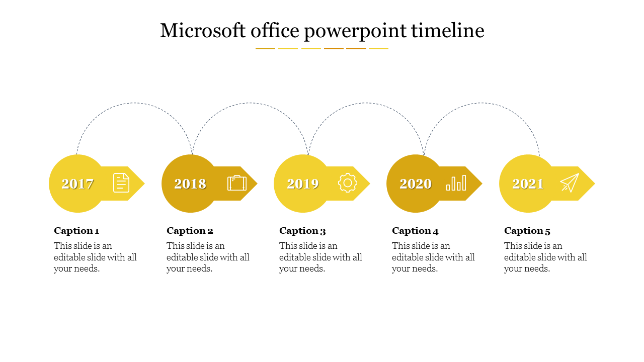 Use Microsoft Office PowerPoint Timeline Presentation