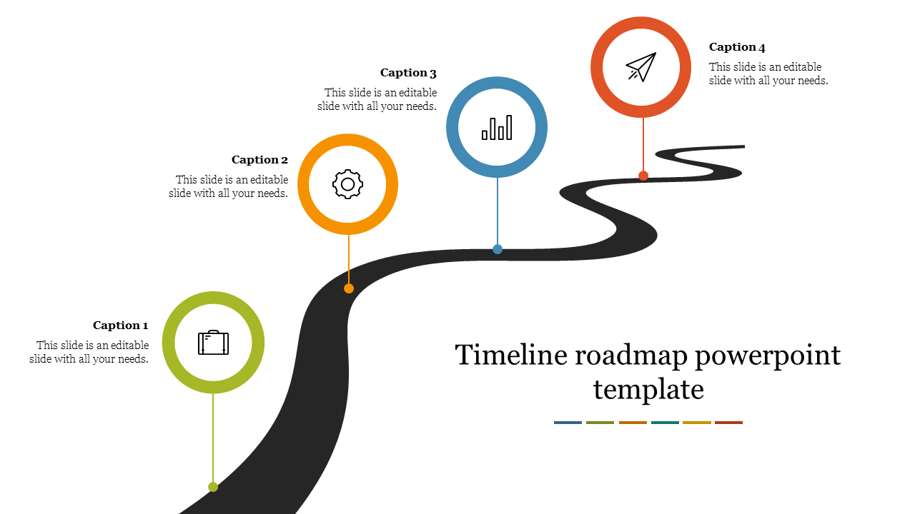 Editable Timeline Roadmap PowerPoint Template